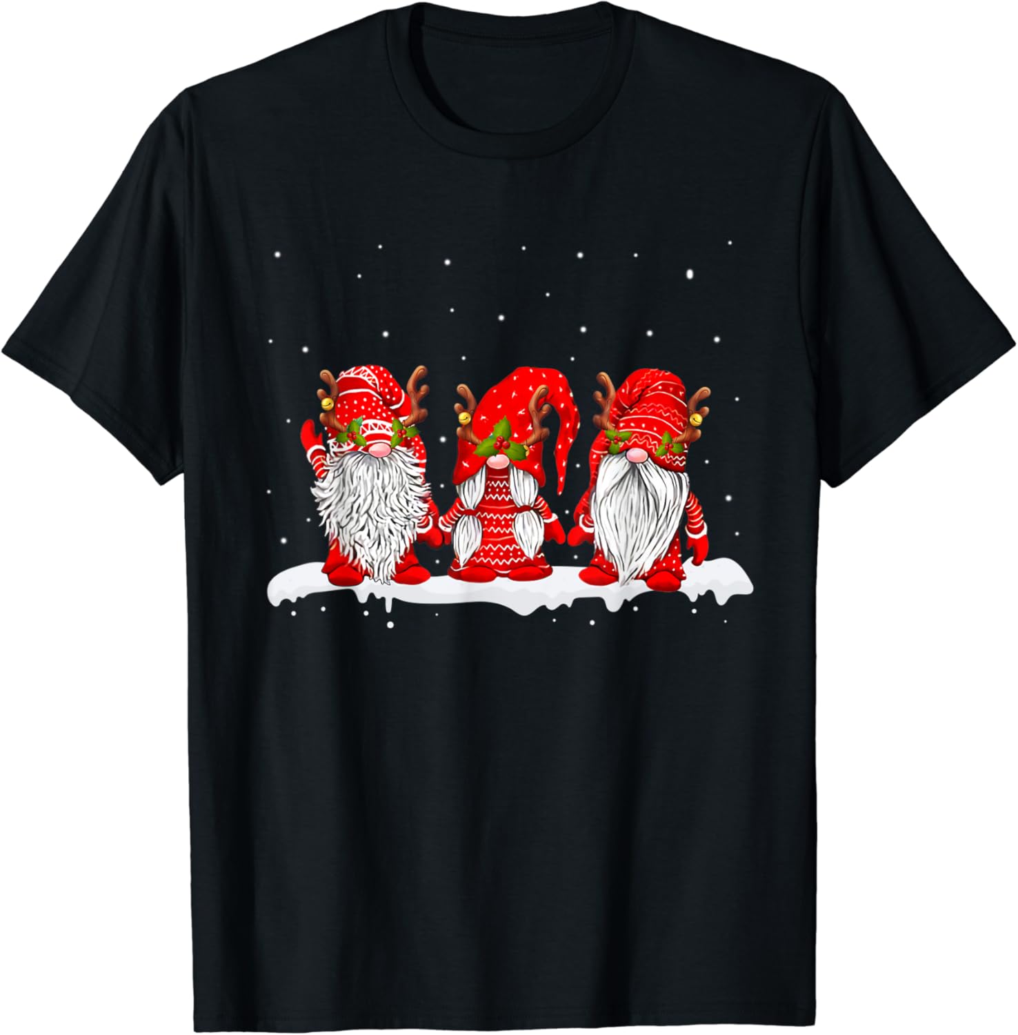 Three Nordic Gnomes Winter Christmas Swedish Elves TShirt